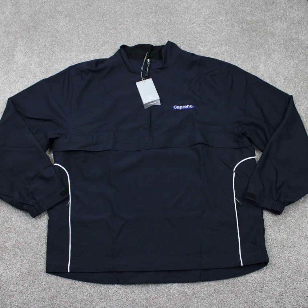 Cutter & Buck CB Windtec‎ Jacket NWT Mens XL Blue Anorak 1/4 Zip Pullover Golf